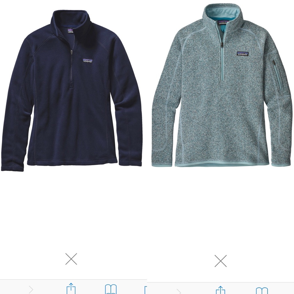 Two Patagonia pullovers